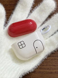 Casual Red Cover Line House + Ring Suitable for Apple for Airpodspro2 Case/For Airpodspro Case/For Airpods4 Case/For Airpods3 Case/For Airpods2 Case/Fashionable Women's Earphone Case/Headphone Case