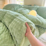 1PC Class A Bubble Rabbit Plush Fleece Duvet Cover  Extra Soft Cozy Thicken Warm Autumn Winter Skin-friendly AB Quilt Cover