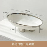 Modern Creative Hand Crafted Ceramic Three Legged High Legged Fruit Tray for Home, Living Room, Tabletop, Fruit Tray, Candy Tray