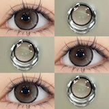 Color Contact LensesPurple Colored Lenses Big Diameter Blue Color Contact Lenses for Eyes Pupils With Myopia 0~8.00