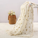 Floral Print Baby Muslin Blanket Newborn Babies Accessories Cotton Swaddle Wrap Soft Diapers for New Born Bed Cover Quilt Manta