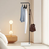 L-Shaped Corner Coat Rack for Hallway Entryway, 3 Hooks Standing Coat Stand with 35kg/77lbs Max Load, Heavy Duty Black Coat Rack