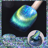 BORN PRETTY 10ml Black Glass Cat Magnetic Gel Nail Polish Ultra Shine Gold Silver Glitter Soak Off UV LED Gel Nail Art Varnish