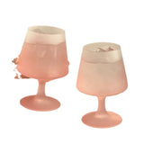 French matte gradient powder high footed glass with ins style and high aesthetic value