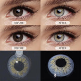 Eyes Color Contacts Colored Contact Lenses Lens Small Pupil Cosmetics Natural Grey Daily 14.0mm 2Pcs Half Year Use