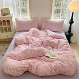 Girls Strawberry Bedding Sets 2026 New Queen Size Bed Sheet Set Duvet Cover Set With Pillowcase No Filling