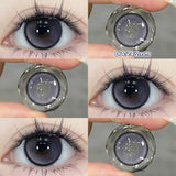 1 Pair Myopia Fashion Lens Prescription Colored Contact Lenses Beauty Pupils Purple Eye Lenses Blue Eye Color Lenses