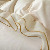Rose Flowers Embroidery Lace Ruffles Princess Bedding Set 100% Cotton Duvet cover Set Bed Sheet Fitted Sheet Pillowcases 4Pcs