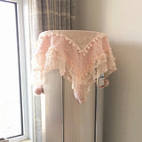 Handmade Lace Tablecloth Bedside Table TV Safe Cover Towel Printer Korean Pastoral Style Creativity Home Decoration Dust Cover