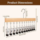 Multifunctional Wooden Hanger Hat Storage Rack Socks Clip 360-Rotating Closet Hanger Space-Saving Organizer for  Shirts T-Shirt