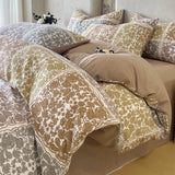 New Style Natural Linen Crinkled Yarn Duvet Cover Skin-friendly, Breathable Pillowcase and Quilt Cover