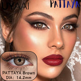 1 Pair Contact Lenses with Natural High Color Saturation & Defined Edge, Soft Age-Reducing Ambience