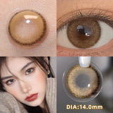 Prescription Contact Lenses Myopia Lenses with Diopters Natural Pupils Color Contact Lenses for Eyes Brown Lenses 2pcs