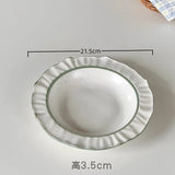 Sesame Dot Splash Ink Plate Simple Western Restaurant Pasta Deep Plates Ins Style Dessert Tableware Home Patchwork Dining Disc