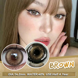 (2pcs)1Pair Myopia Color Contact Lenses for Eyes Fashion Prescription Lenses Beauty Pupils Blue Green Brown Grey Lenses
