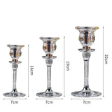 Glass Candle Holders For Wedding Christmas Festival Centerpiece Dinning Table Romantic Decoration Hotel Bar Home Candlestick