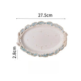 Vintage Relief Western Style Dish with Antique Ceramic Tableware Salad and Dessert Dish