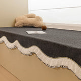 Irregular Lace Sofa Cushion All Season Universal Anti Slip Bay Window Cushions Living Room Sofa Cover Pillowcase