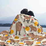 Capybara Blankets Coral Fleece Plush Decoration Wild Animals Of South America Super Warm Throw Blanket for Home Office Quilt