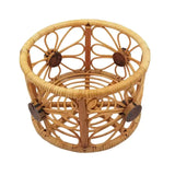 Handwoven Rattan Storage Basket Multipurpose Organizer for Kitchen Sundries Clothing Toys Snacks Desktop Items Home Organization