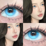 Blue Contact Lenses 1 Pair Daily Wear Prescription Myopia Lenses For Big Eyes Kawaii Anime Eye Effect Natural Lenses