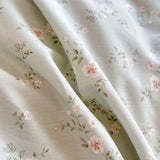 Korean Princess Style Floral Prints Ruffles Bedding Set Double Layer Yarn 100% Cotton Duvet Cover Pillowcases Bed Sheet 4Pcs