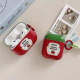 Cartoon Cute Red Tomato Salad Ins Soft Silicone Earphone Case For AirPods 1 2 3 4 AirPods Pro 2 Shockproof Fundas With keychain