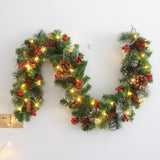 1.8/2.7M Christmas Decoration Rattan Christmas Garland Red Berrys Branches Stylish DIY Wreath Party Decoration Home Wall Door