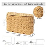 Water Hyacinth Toilet Paper Storage Baskets Large Capacity with Lids Toilet Paper Holder Durable Household Wicker Baskets
