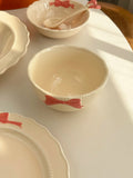 Anmuli Cerc Dert Plate with Underglaze Color  Knot Bead Trimmed Multifunctional Di Korean Sle from Mainlan...