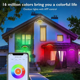 Tuya Dimmable Outdoor Wall Light,Smart RGBCW Porch Lights,IP65 Waterproof for Garden Decor, DIY Lighting,Work with Alexa, Google