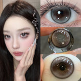 1 Pair Korean Natural Color Contact Lenses Degree Black Beautiful Pupil Fast Shipping Eye Lenses