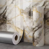 1 roll of waterproof and stain resistant PVC marble self-adhesive wallpaper suitable for bedroom and living room wall stickers