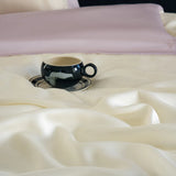 Lyocell Bamboo Fiber Silky Cool Feeling Breathable Bedding Set Butterfly Embroidery Duvet Cover Set Bed Sheet Pillowcases 4Pcs