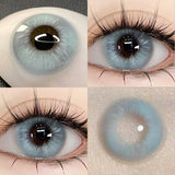 1 Pair Purple Beauty Colored contact lenses For Eyes Halloween Makeup Lens Pupils Fashion Big Eye Lenses Myopia Lenses