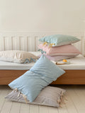 Double Sided Stripes Bow Pillow Case 48x74cm Soft Comfortable Covers Cotton Pillow Cover Pillow Sham for Beds Home Decoration