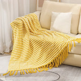 Nordic White Casual Throws Blankets Soft Comfortable Knitted Shawl Sofa Blanket Bed End Cover Hotel Home Decoration Bedspread