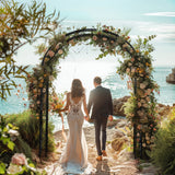 Metal Garden Arch Arbor Trellis for Climbing Plants Wedding Arches for Ceremony