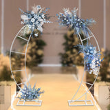 2Pcs Moon Arch Stand,2m/78.7in Height – Elegant Crescent Shaped Wedding Backdrop Frame, Multipurpose Double Bar Support Structure