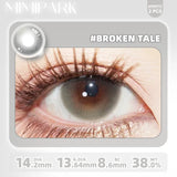 2pcs Half-Year Colored Contacts 14.2mm Big Diameter Natural Look High-End Anti-Dry Lenses for Daily Wear 0 Degree