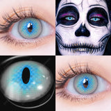 1 Pair(2pcs) Cosplay Color Contact Lenses for Eyes Yellow Contact Lenses Cosplay Anime Color Lens Eyes