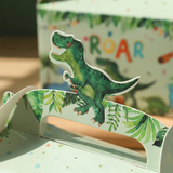 Dinosaur Party Favor Boxes Roar Jungle Theme Candy Paper Treat Bags for Kids Boys Birthday Baby Shower Packaging Supplies