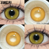 1 Pair New Product Korea Cosplay Contacts Lenses Fashion Yellow Brown Soft Color Contacts Fast Shiping Yearly