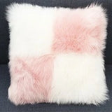 Includes Pillow Insert Living Room Sofa Pillow Cushion Color-blocked Plush Cushion Cover Machine-washable Sofa Pillow Home Decor