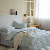 Japanese Minimalism Cotton Bedding Sets Duvet Cover Sheet Pillowcase 4in1 Underwear Bed Linens