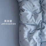 New class A knitted cotton, Tianzhu cotton double-layer yarn four-piece set, simple and skin-friendly, student dormitory