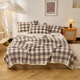 Super Soft Japanese Milk Velvet Blanket Thick Leisure Blanket for Home Office Nap Warm Naked Sleeping Bed Sheet for All Seasons