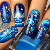 24pcs Colorful Smudge False Nails Art Simple Butterfly Sequin Design Short Ballet Press on Nails Tips Detachable Fake Nail Sets