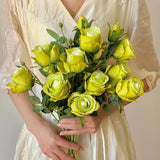 30 Simulated Roses Realistic Touch with Fake Flowers Valentine's Day DIY Wedding Party Home Decoration Pink Rose Eternal Flower