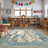 Floral Print Living Room Carpet Retro Light Luxury Large Area Bedroom Plush Rugs Home Decoration Coffee Table Floor Mat Tapis 러그